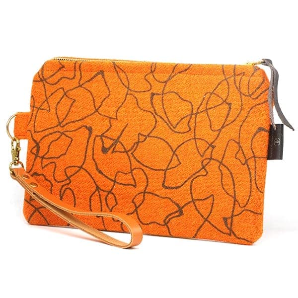 dark orange clutch bag