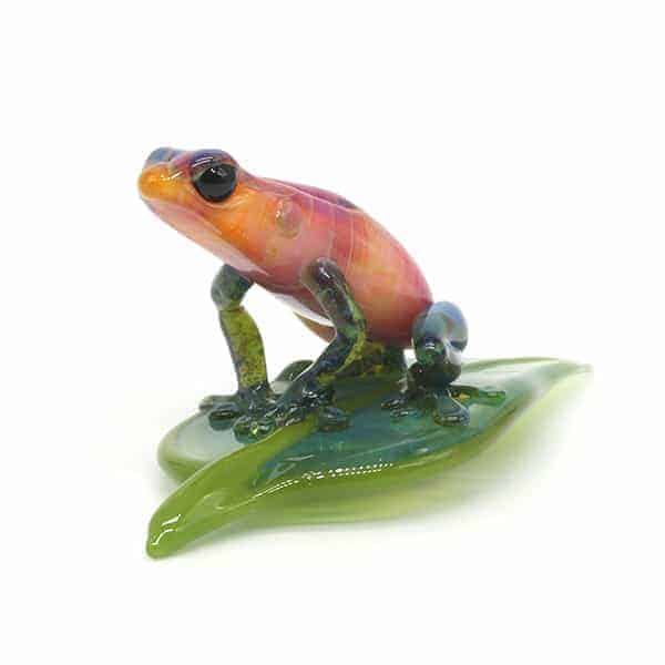 Small Glass Frog on Leaf - Fosse Beads and Friends