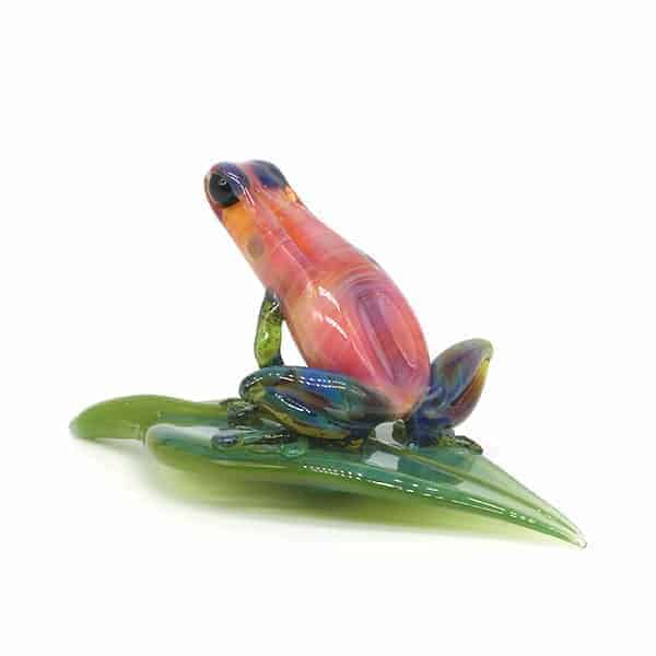 Small Glass Frog on Leaf - Fosse Beads and Friends