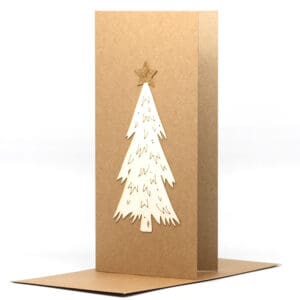 Laser Cut Card - Natty Deco Fir Tree card (NDE-LCC-009)