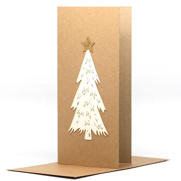 Laser Cut Card - Natty Deco Fir Tree card (NDE-LCC-009)